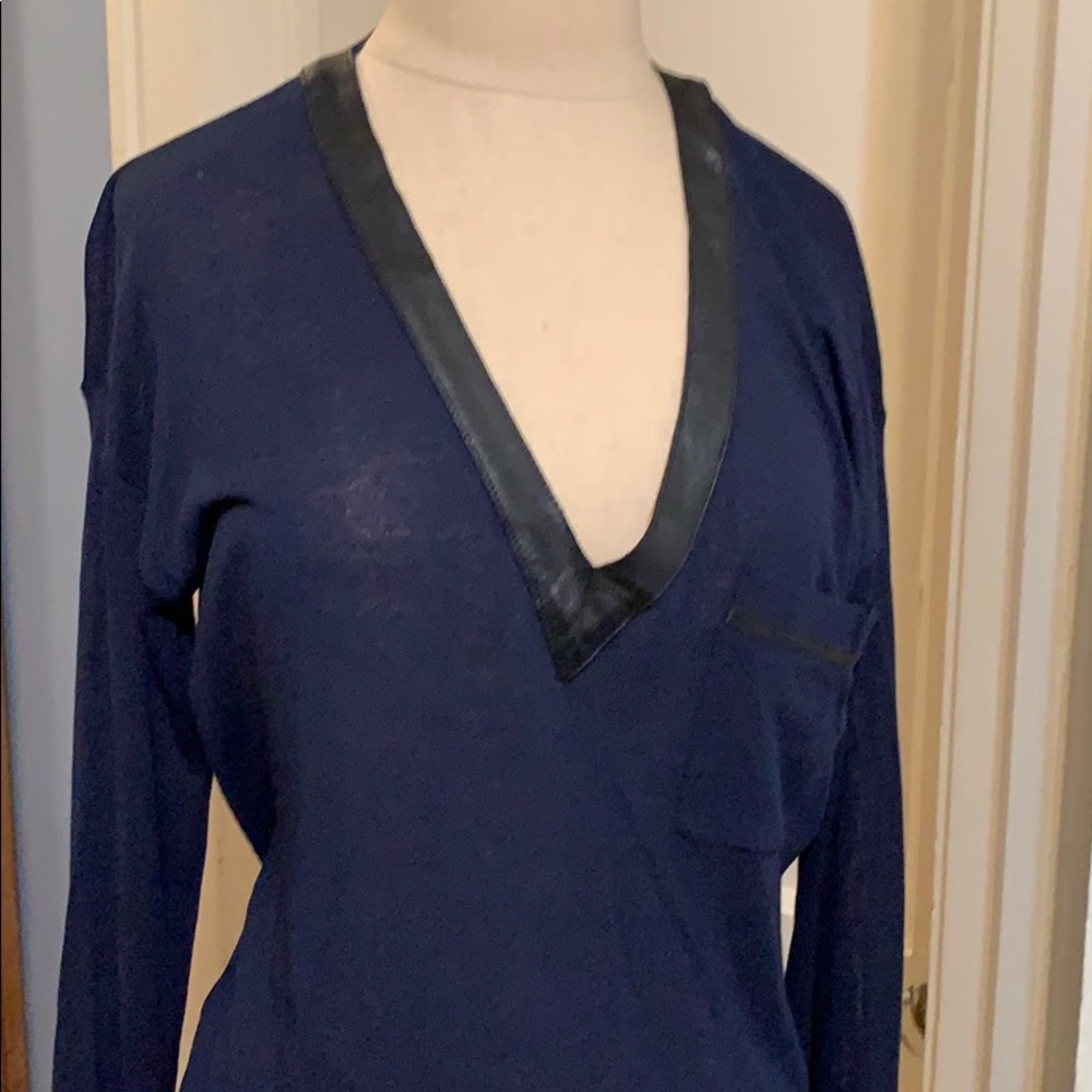 - Elizabeth & James V-neck leather trim